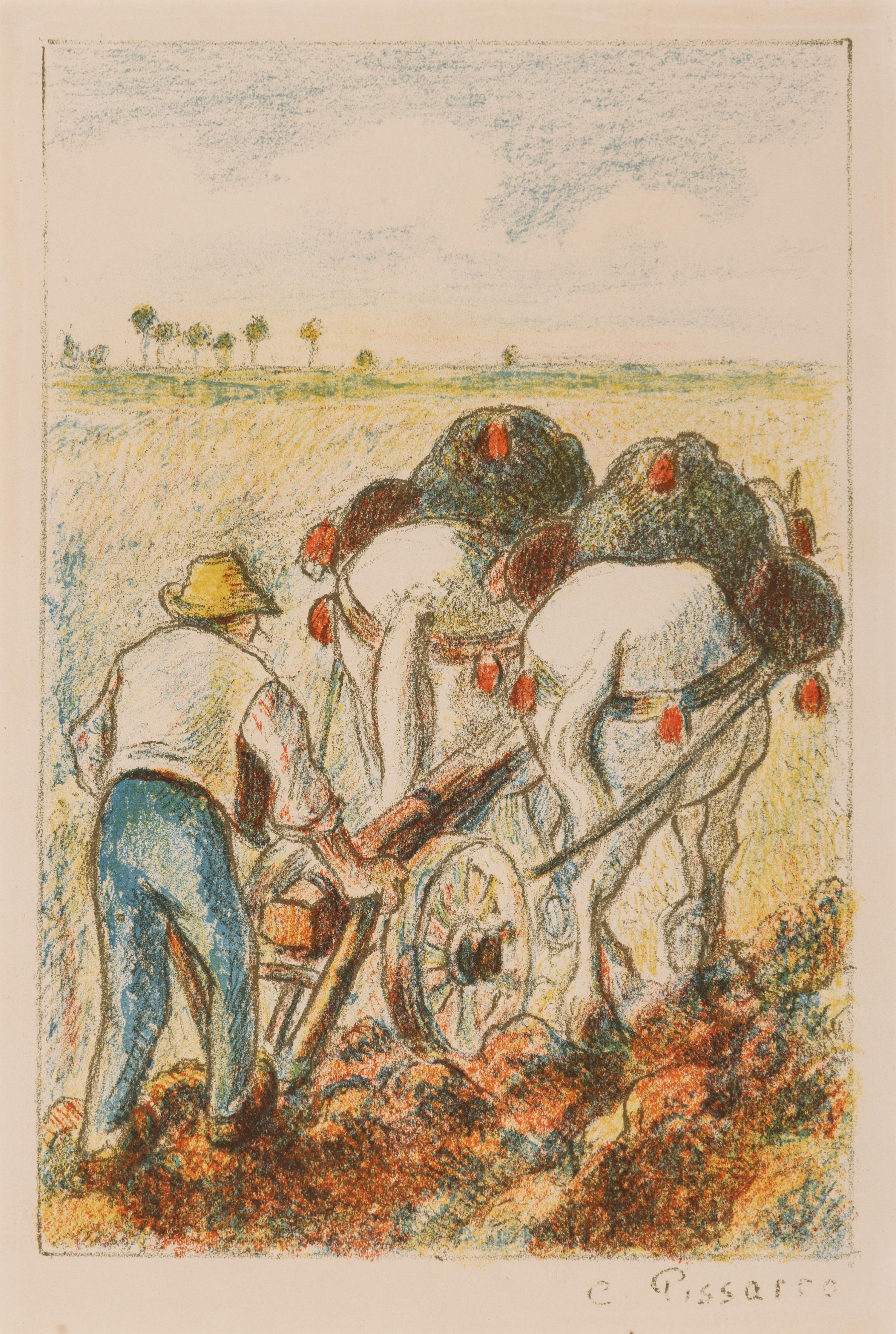 Camille Pissarro (French, 1830-1903) — La Charrue (from Les Temps Nouveaux), 1898-1901