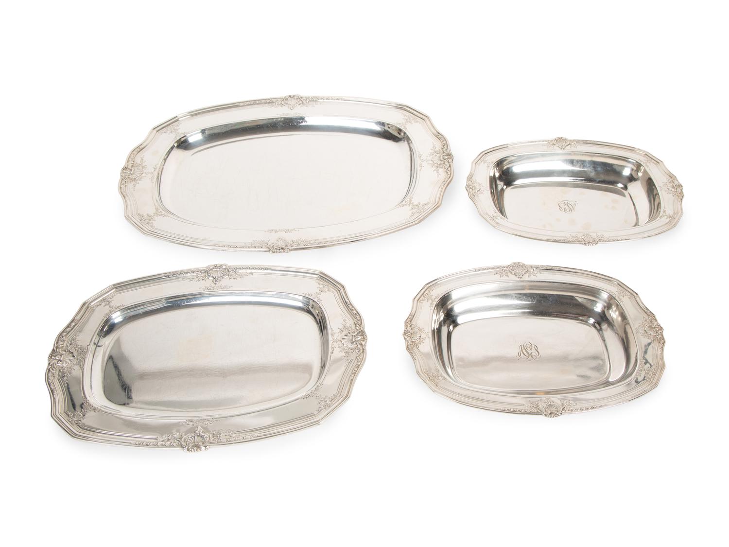 A Group of American Silver Trays — Reed and Barton, Taunton, MA