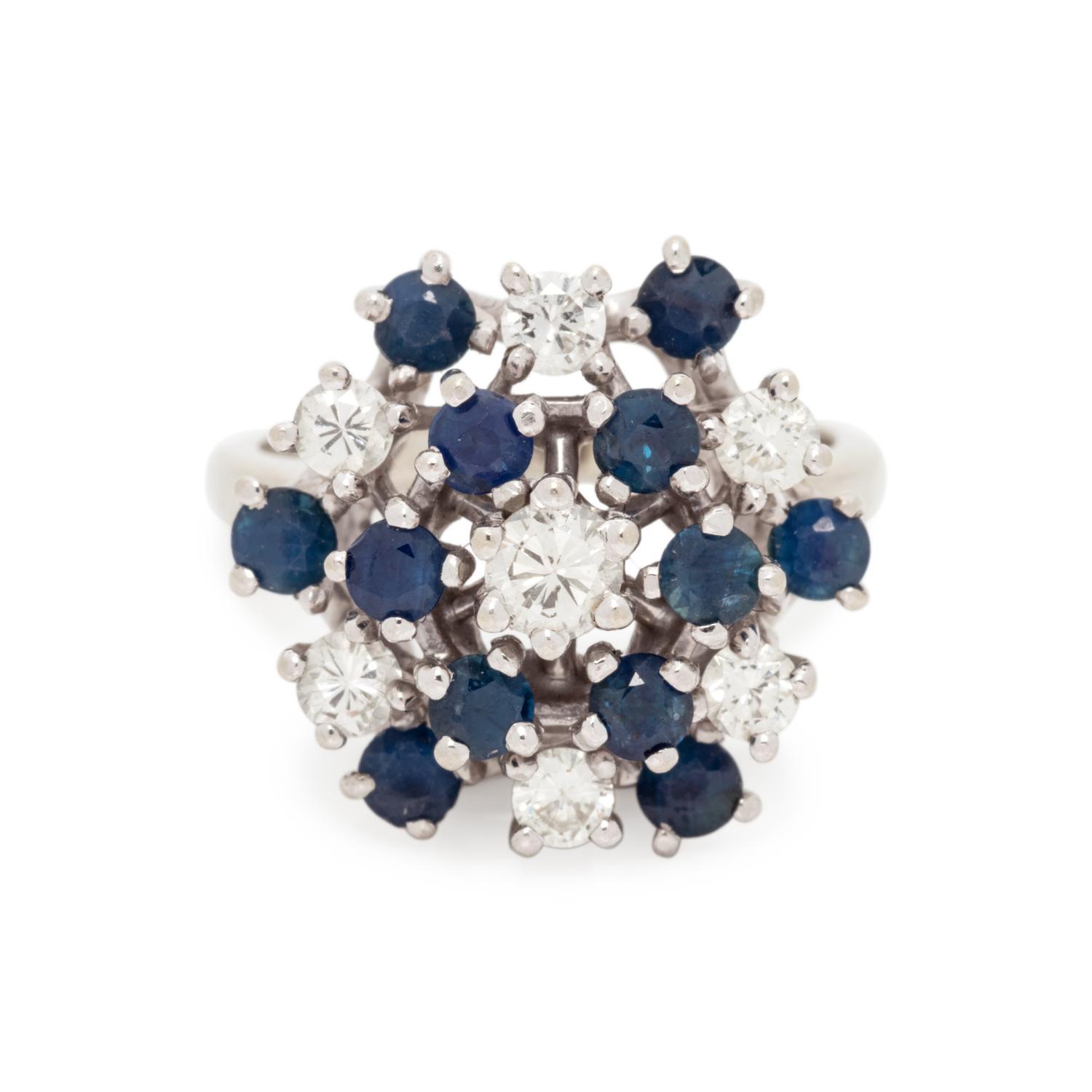 DIAMOND AND SAPPHIRE RING
