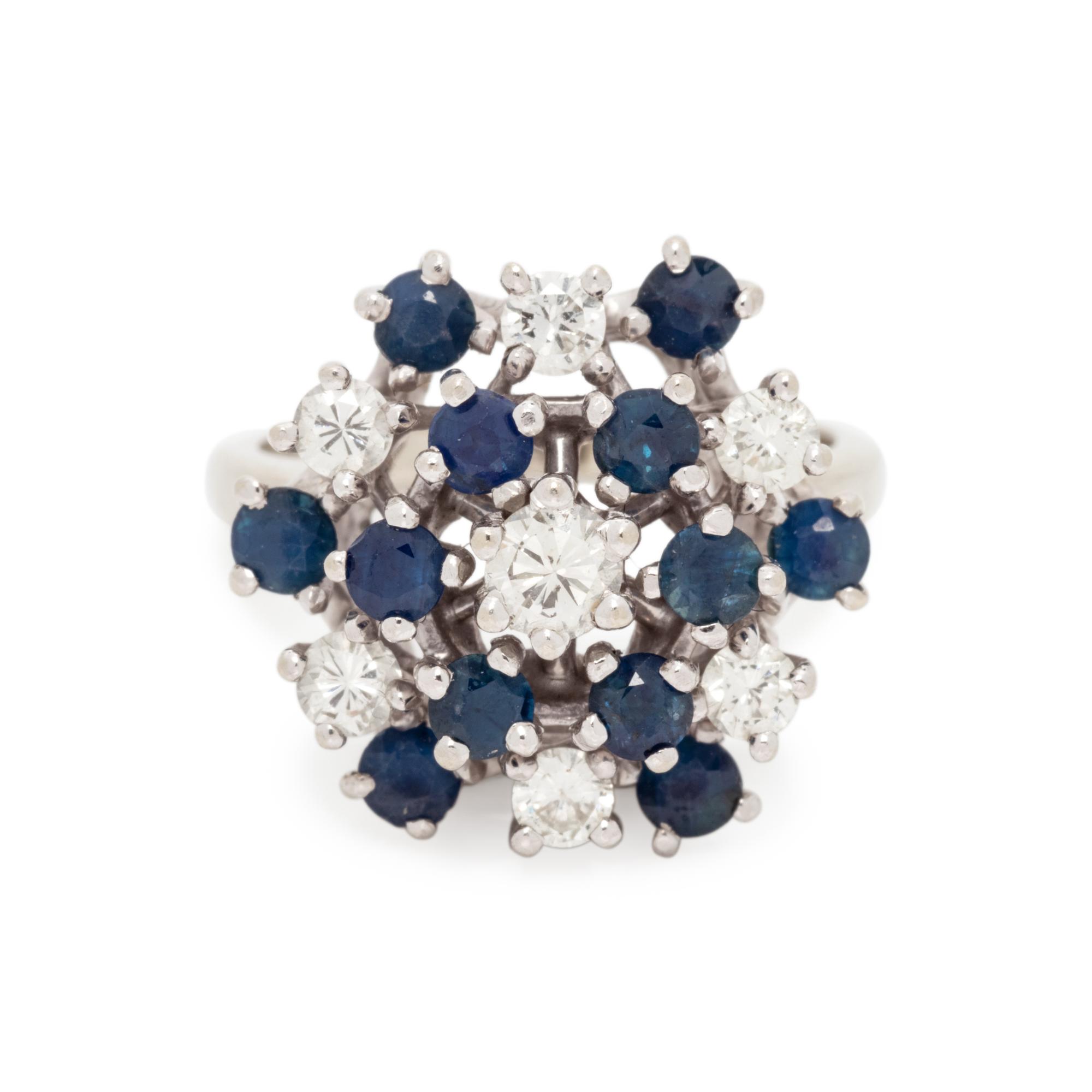 DIAMOND AND SAPPHIRE RING
