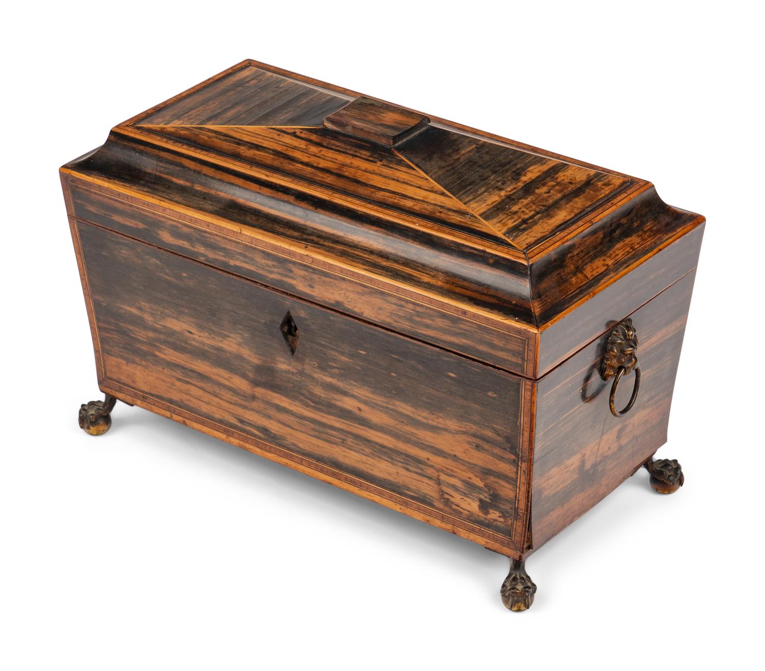 A George III Calamander Tea Caddy