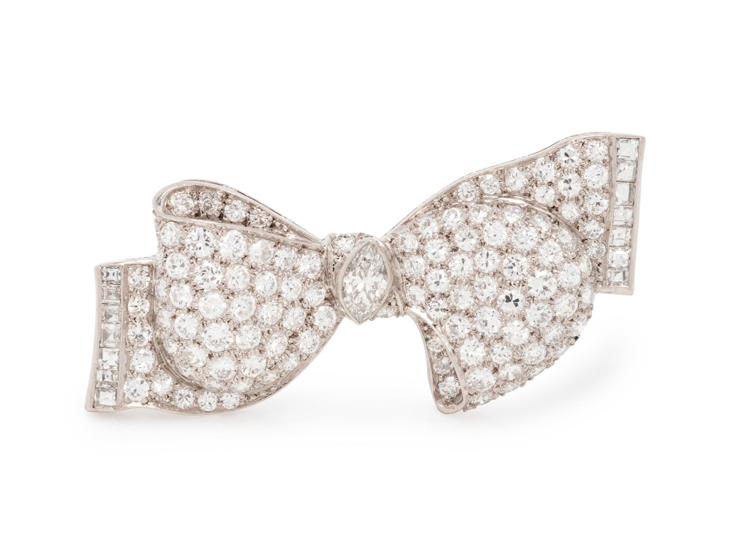 McTeigue, Diamond Bow Brooch