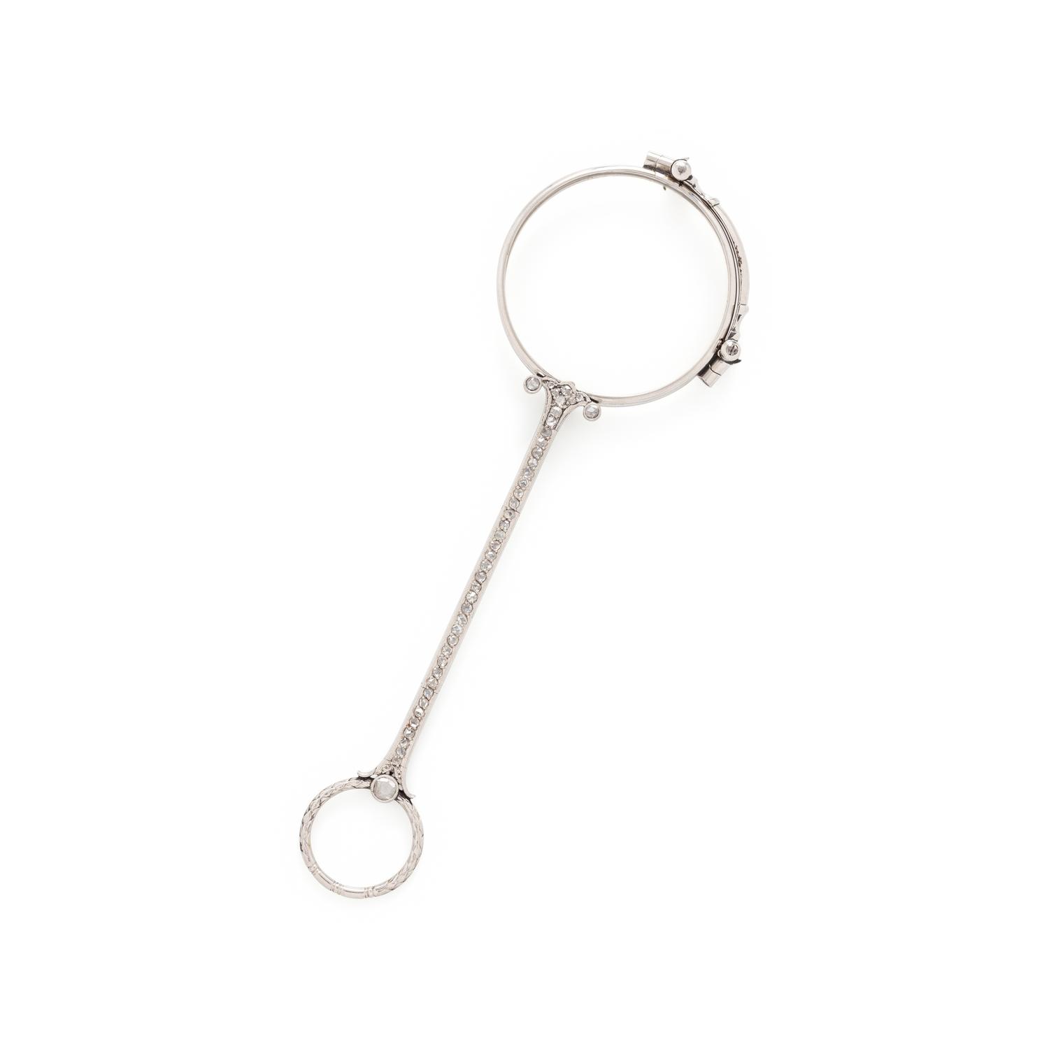 PLATINUM AND DIAMOND LORGNETTE
