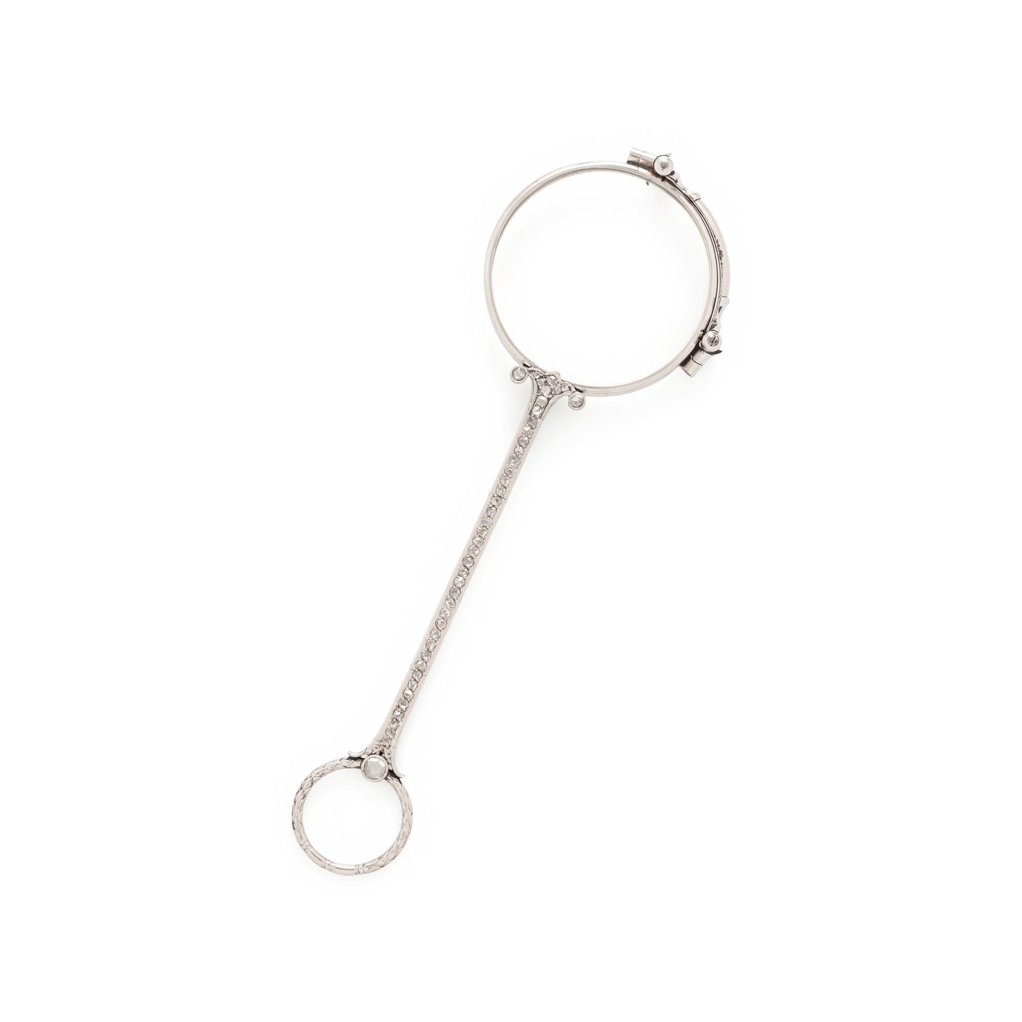 PLATINUM AND DIAMOND LORGNETTE