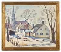 Connecticut Village in Winter