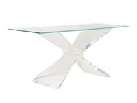An Acrylic and Glass-Top Console Table