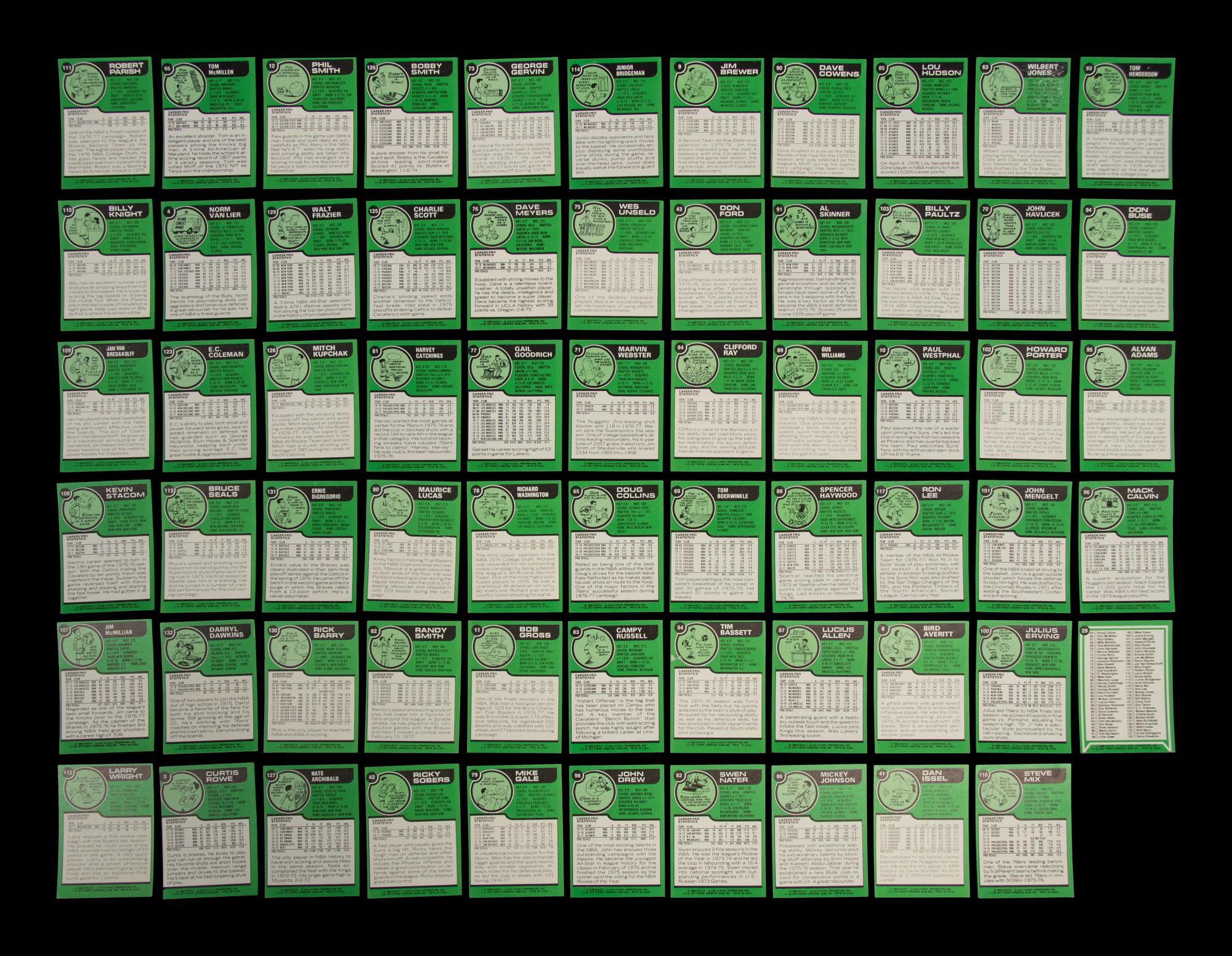 A Complete Set of 1977-78 Topps Basketball Cards,