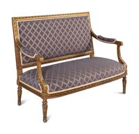 A Louis XVI Style Giltwood Sofa