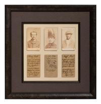 [CRIME & PUNISHMENT]. A group of 3 CDV "mug shots" of identified criminals. Ca 1880s.