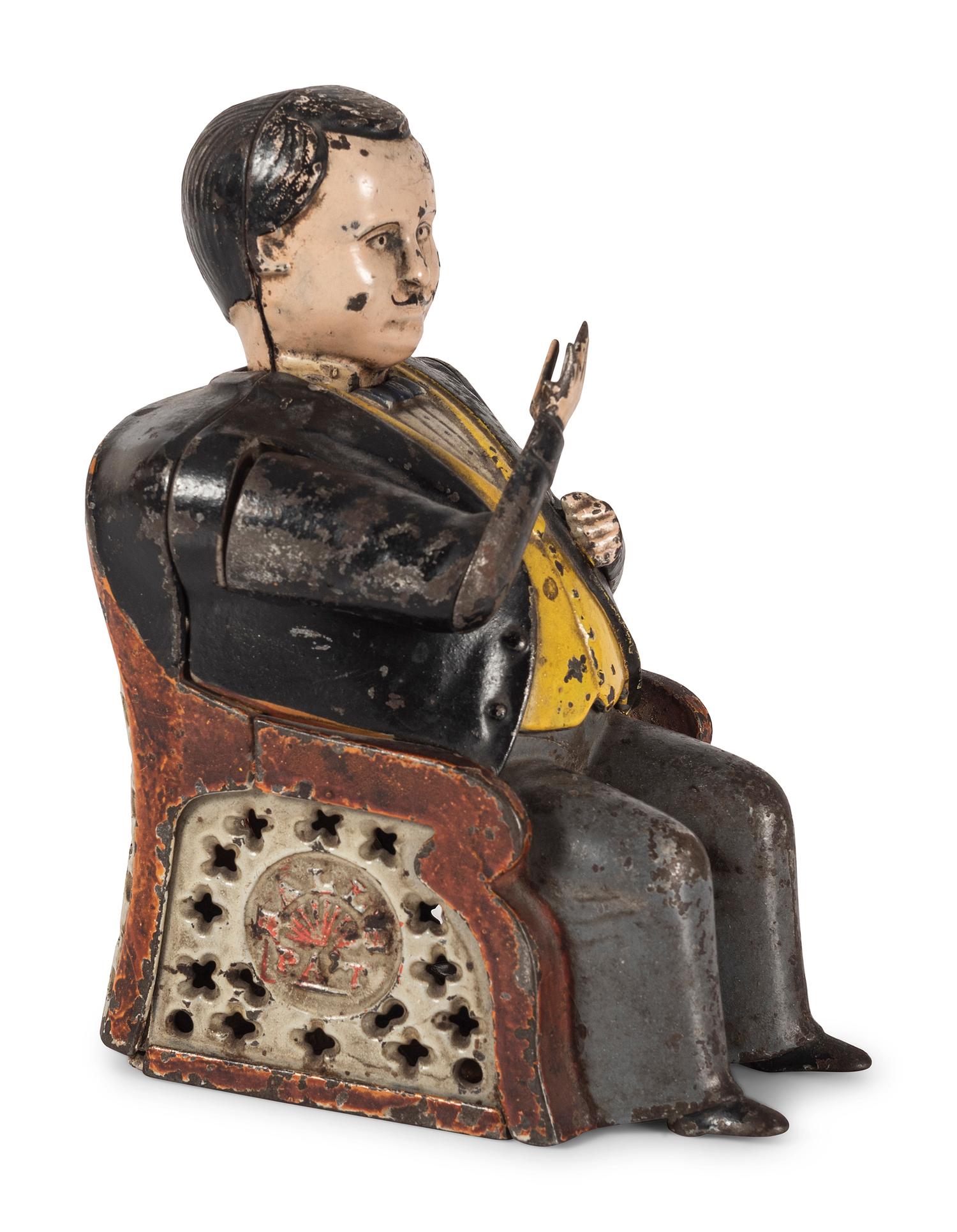 A J. & E. Stevens Tammany Hall Cast Iron Bank