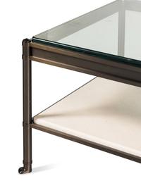 A Holly Hunt D'Orsay Glass and Marble Low Table