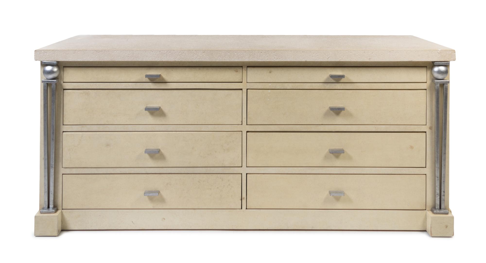 A Pair of Hollywood Regency Chests of Drawers
