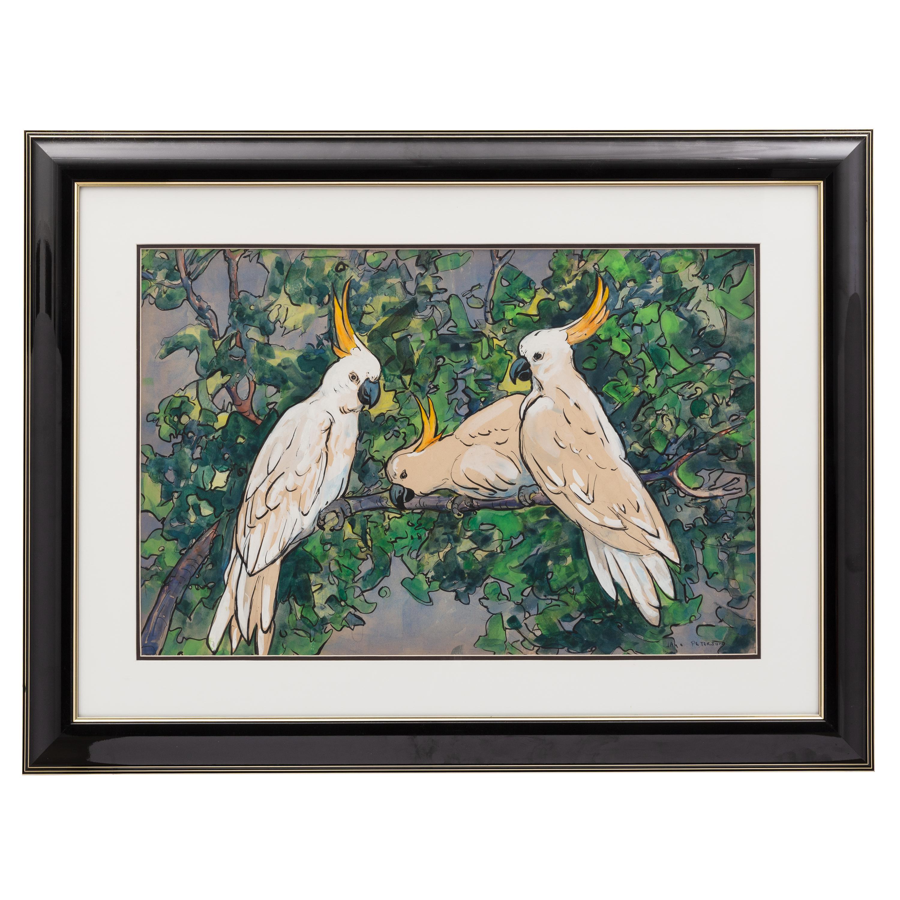 Jane Peterson (American, 1876–1965) — Three Cockatoos