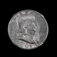 A United States 1954-S Benjamin Franklin 50c Coin — NGC MS64