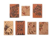 Collection of Hopi Painted Tiles