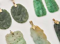 A Collection of Gold and Jade Jewelry