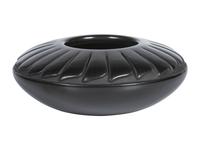 Blackware Pottery Jar, with Repeating Feather Pattern