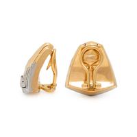 PAUL BINDER, YELLOW GOLD AND DIAMOND EARRINGS