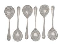 Six Scottish George III Silver Serving Spoons