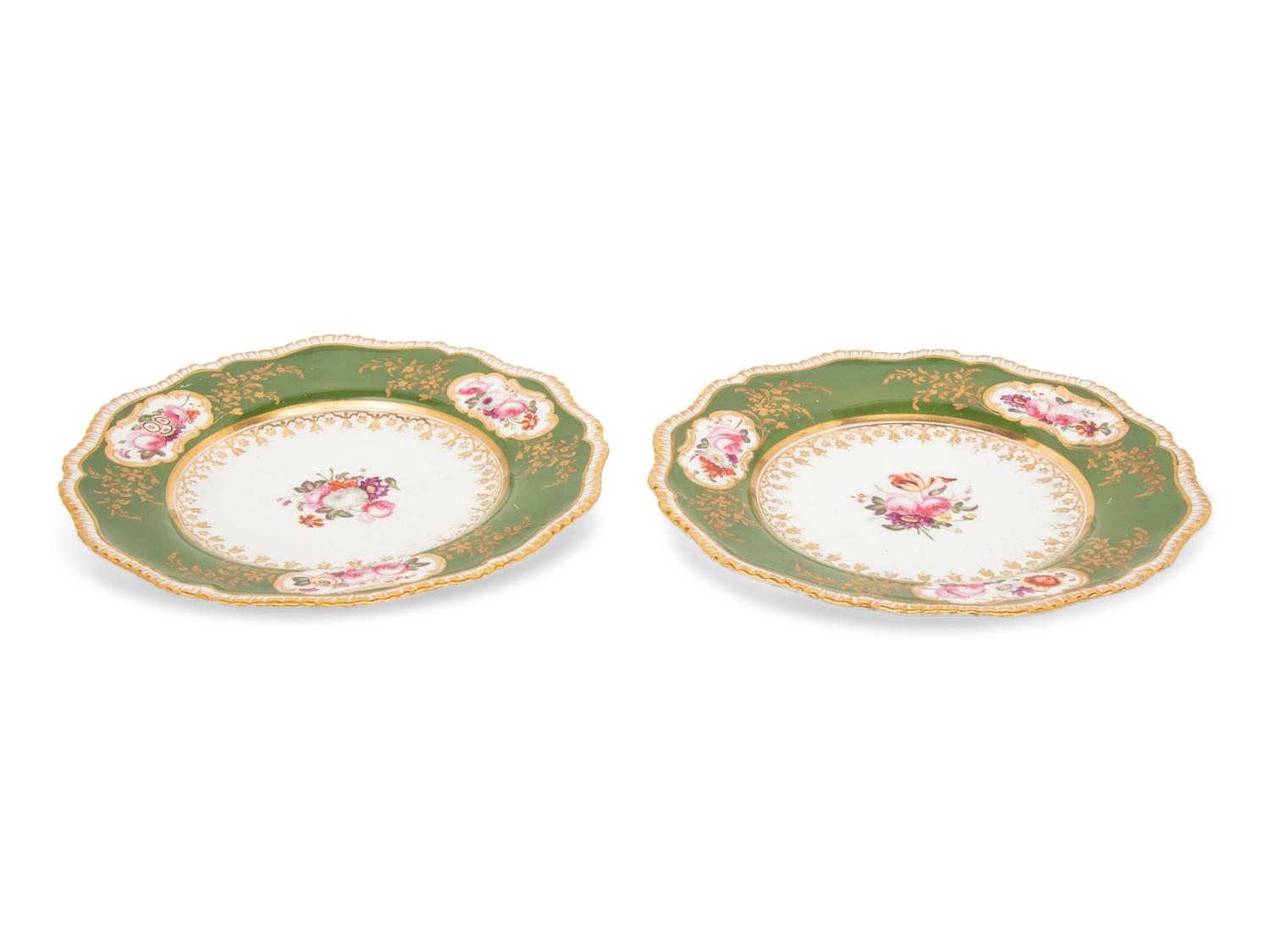 A Pair of Coalport Porcelain Dessert Plates