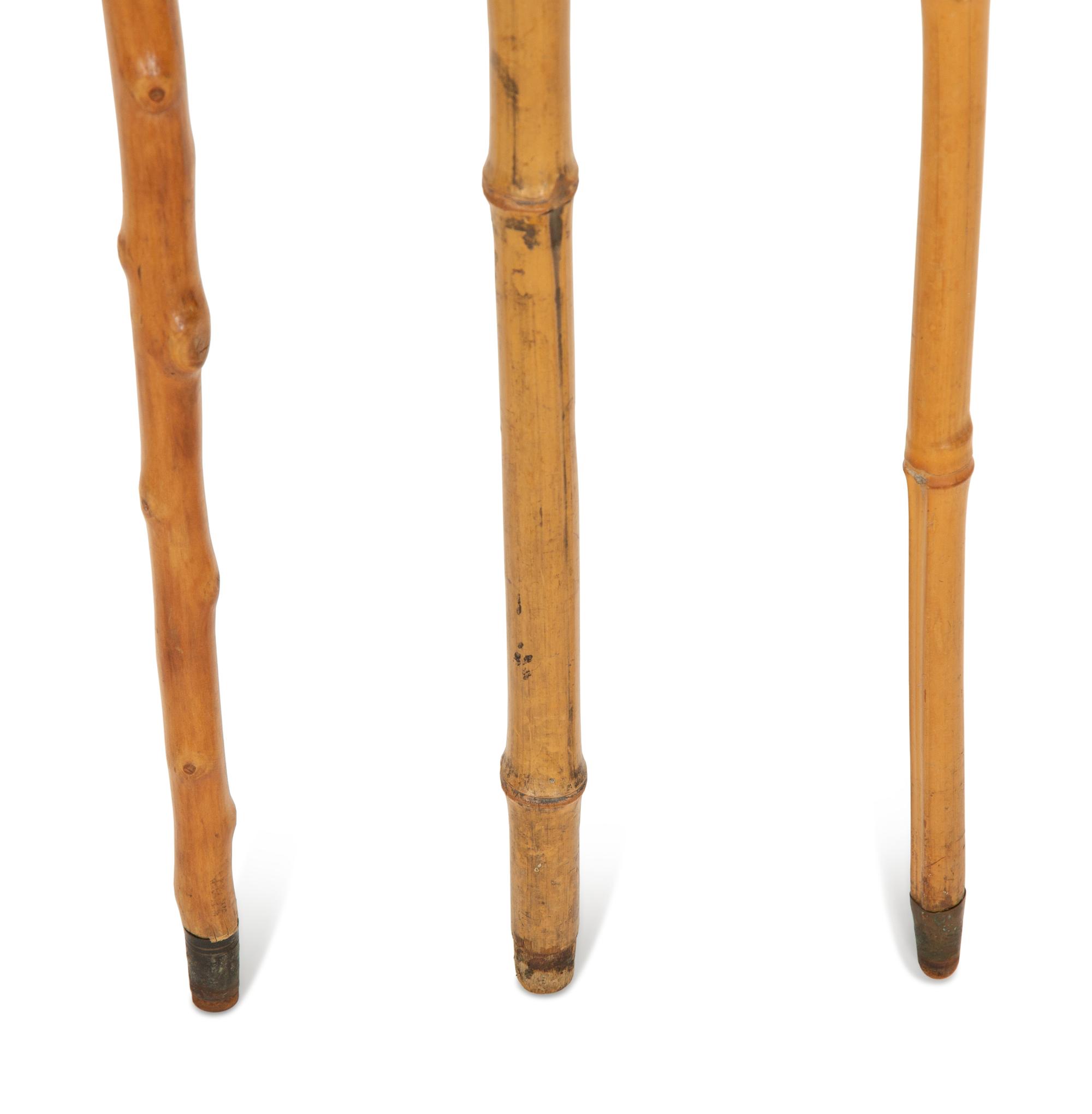 Three Zoomorphic Walking Sticks