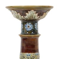 A Doulton Lambeth Salt Glazed Stoneware Pedestal