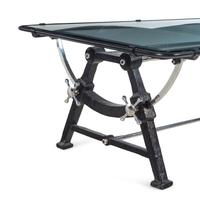 A Wrought Iron and Glass Low Table