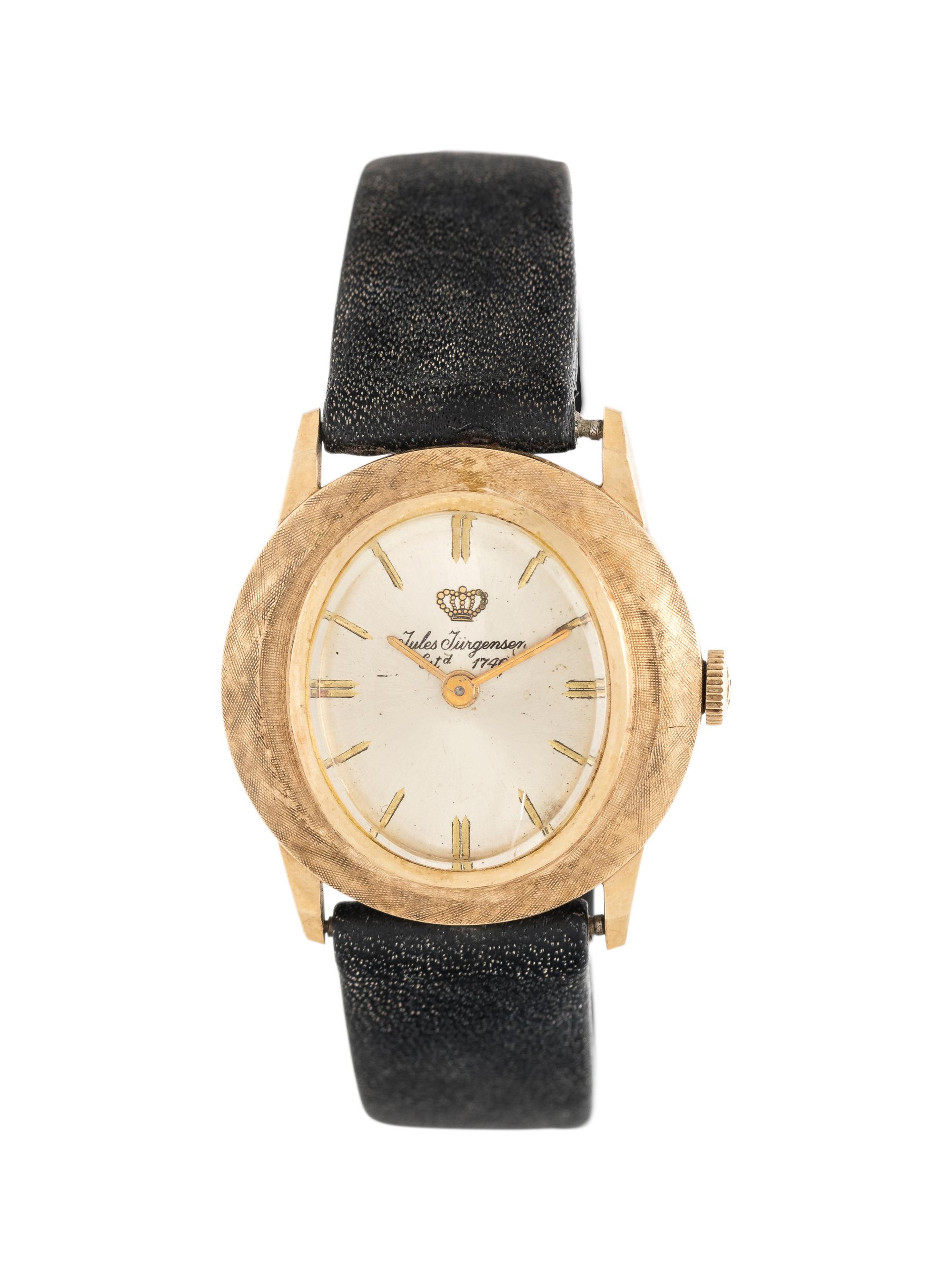 JULES JURGENSEN, 14K YELLOW GOLD WRISTWATCH