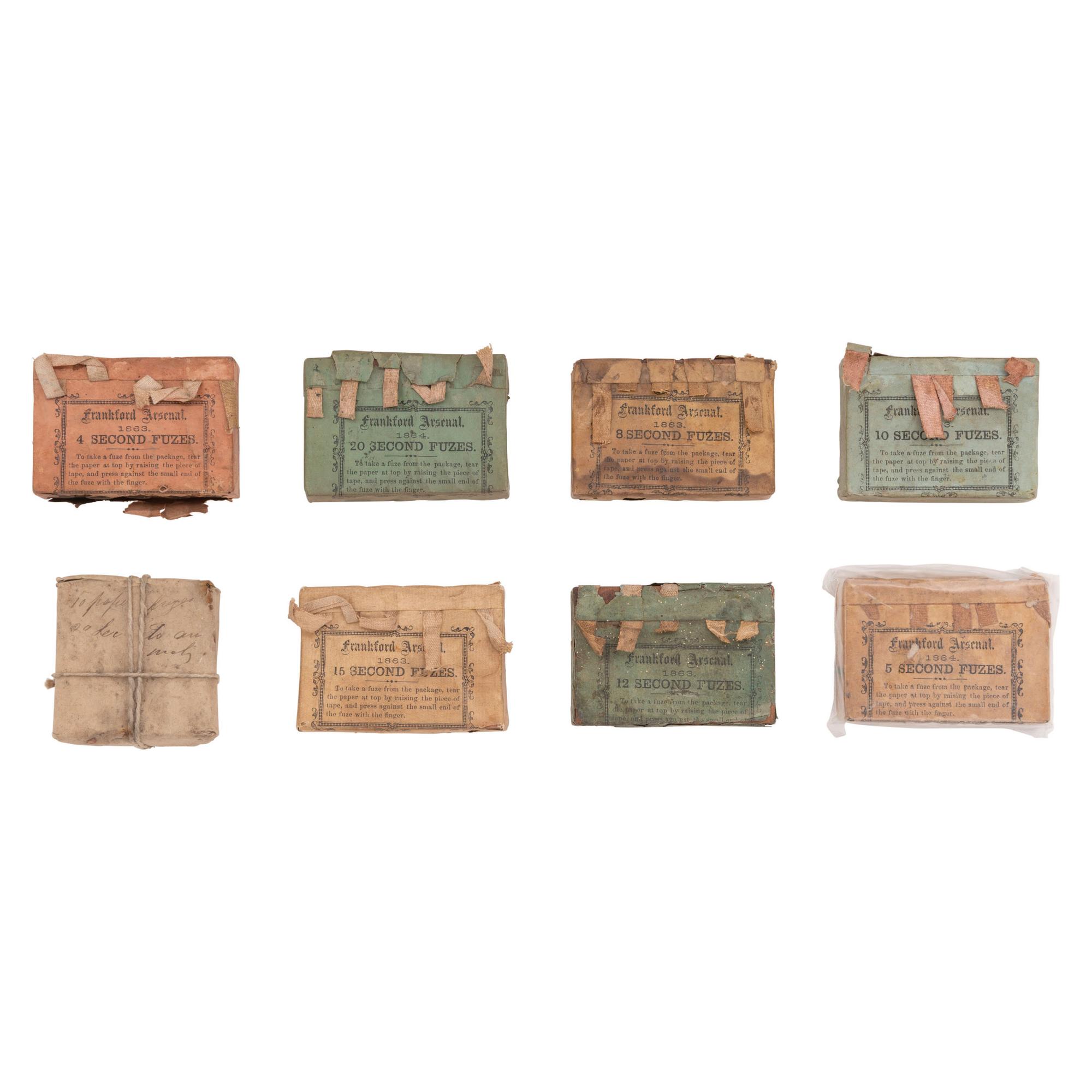 8 Packets of Civil War Era Artillery Fuses