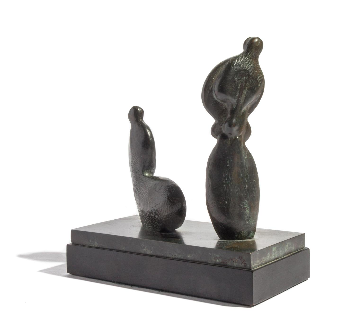 Henry Moore, (British, 1898-1986), Seated and Standing Figures, 1983