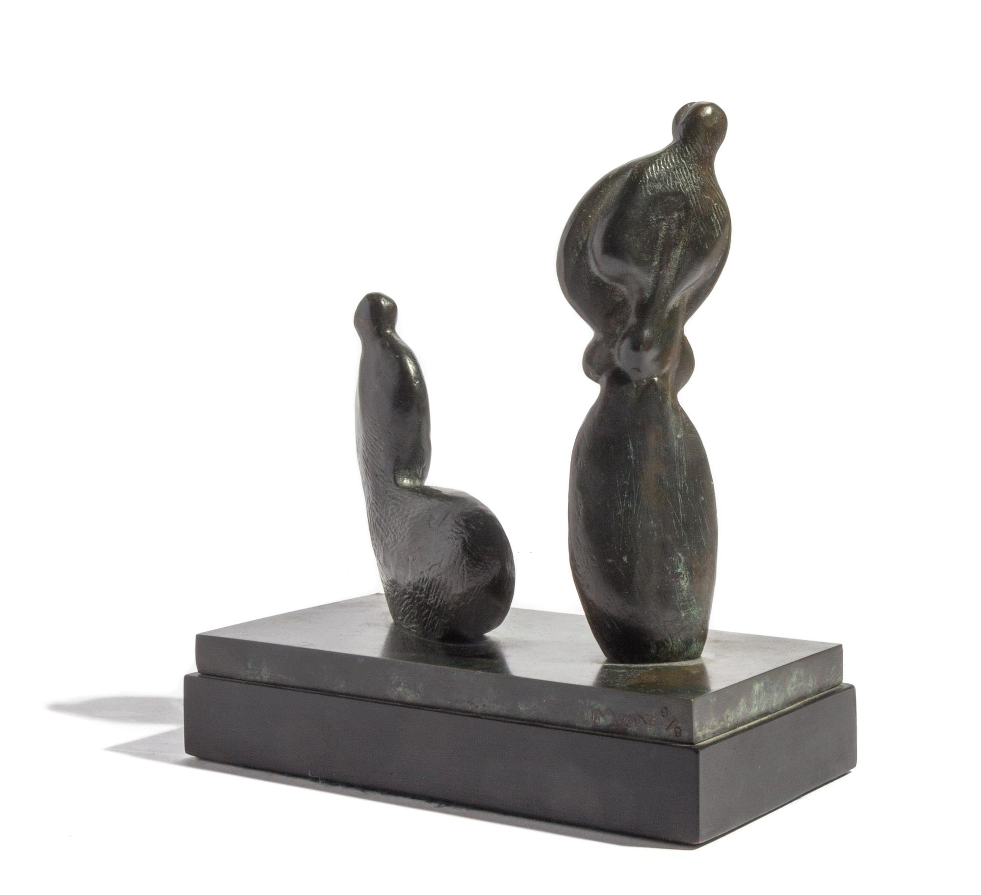 Henry Moore, (British, 1898-1986), Seated and Standing Figures, 1983