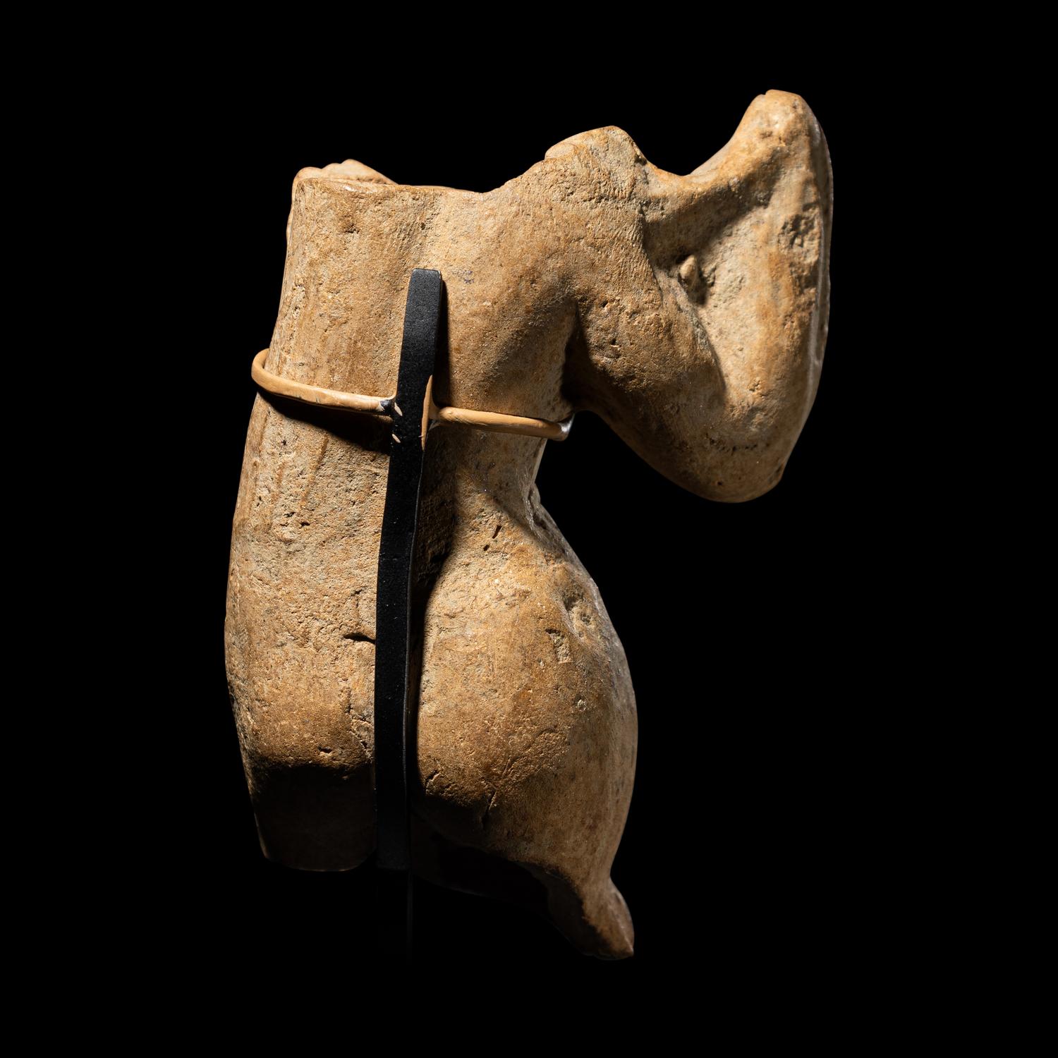 A Hellenistic Terracotta Torso of Venus with Dolphin Tail