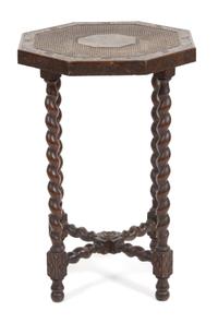 An English Occasional Table Height 29 x diameter 19 1/2 inches. — 19TH CENTURY