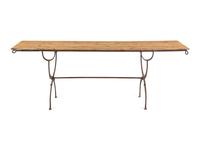 A French Iron and Reclaimed Wood Console Table