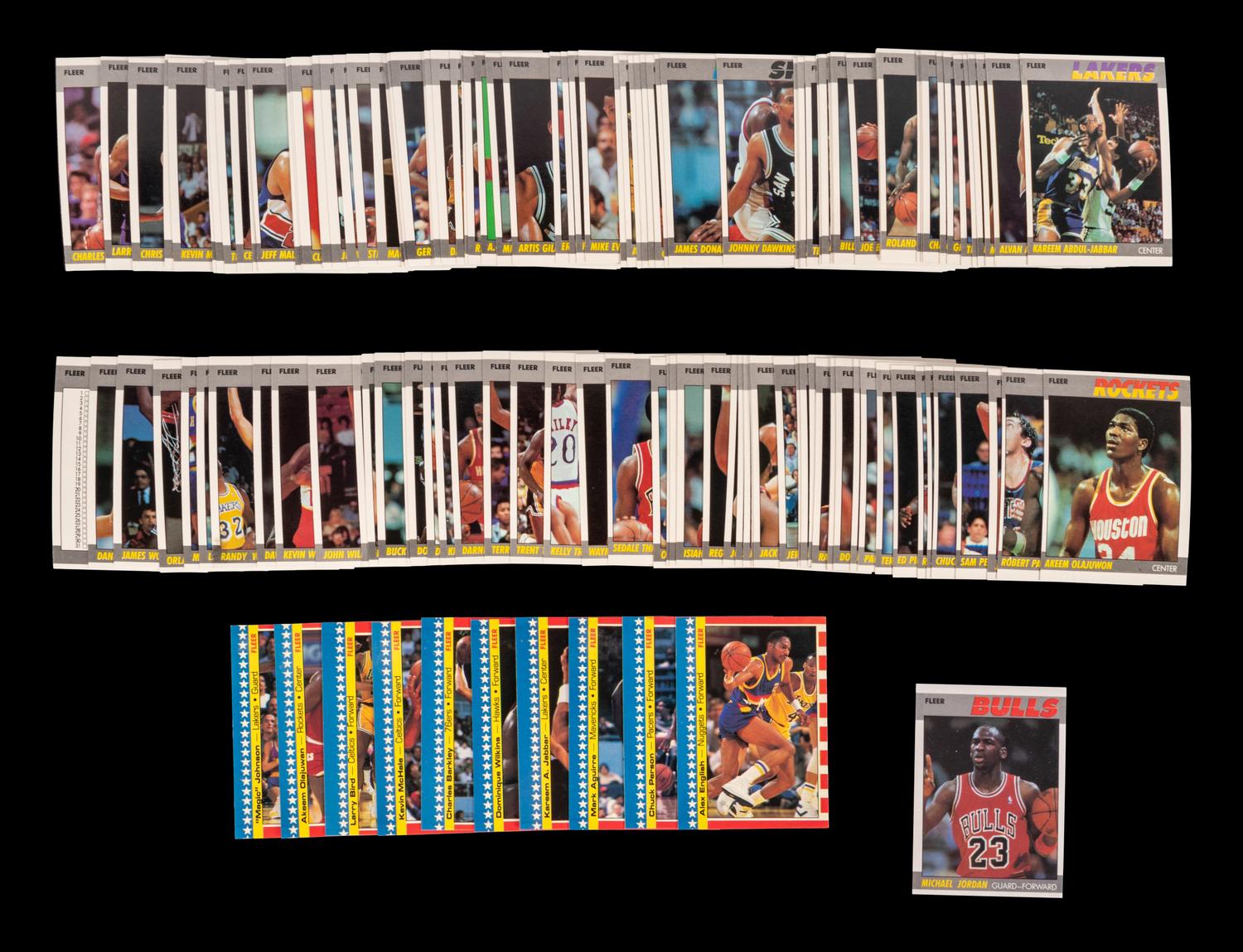A Complete Set of 1987 Fleer Basketball Cards Including Michael Jordan (132/132)