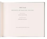 [ARTIST'S BOOK] -- [LIMITED EDITIONS CLUB]. NERUDA, Pablo (1904-1973). Edward Ranney, illustrator. Heights of Macchu Picchu . Edward Ranney, translator. New York: The Limited Editions Club, 1998.