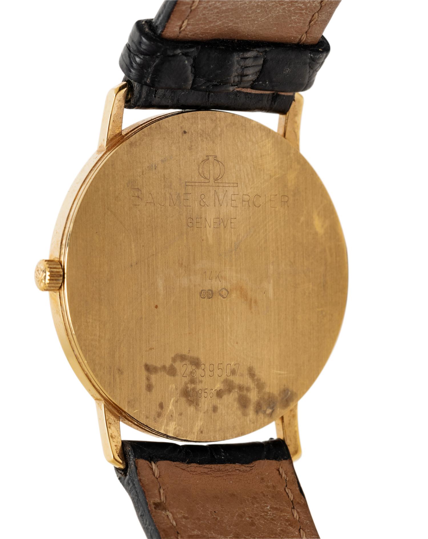 BAUME & MERCIER, 14K YELLOW GOLD WRISTWATCH