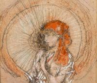 James Abbott McNeill Whistler, (American, 1834-1903), Parasol; red note, c. 1884