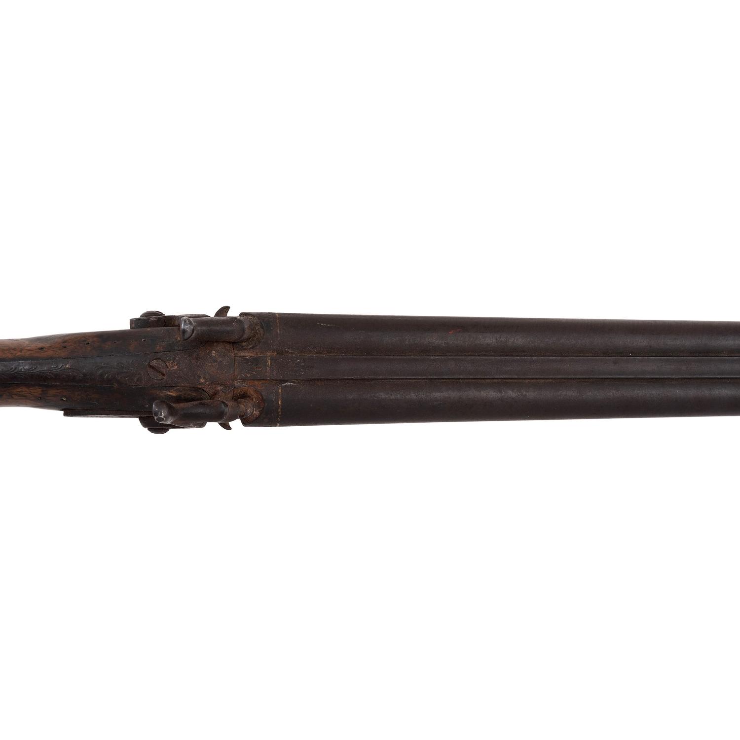 Double Barrel Percussion Shotgun Obtained on the Standing Rock Reservation