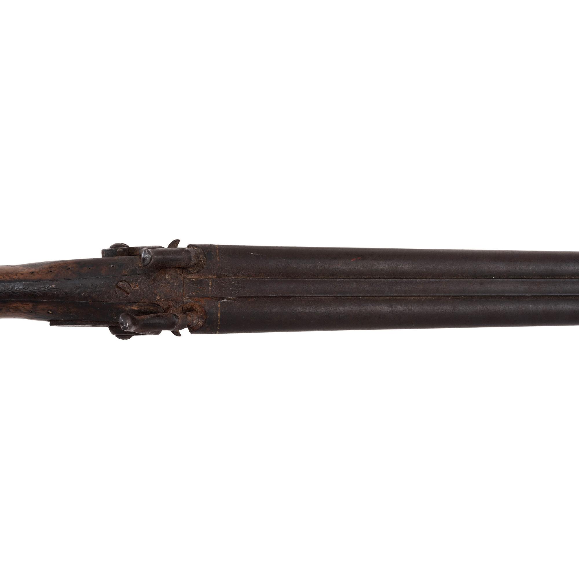 Double Barrel Percussion Shotgun Obtained on the Standing Rock Reservation