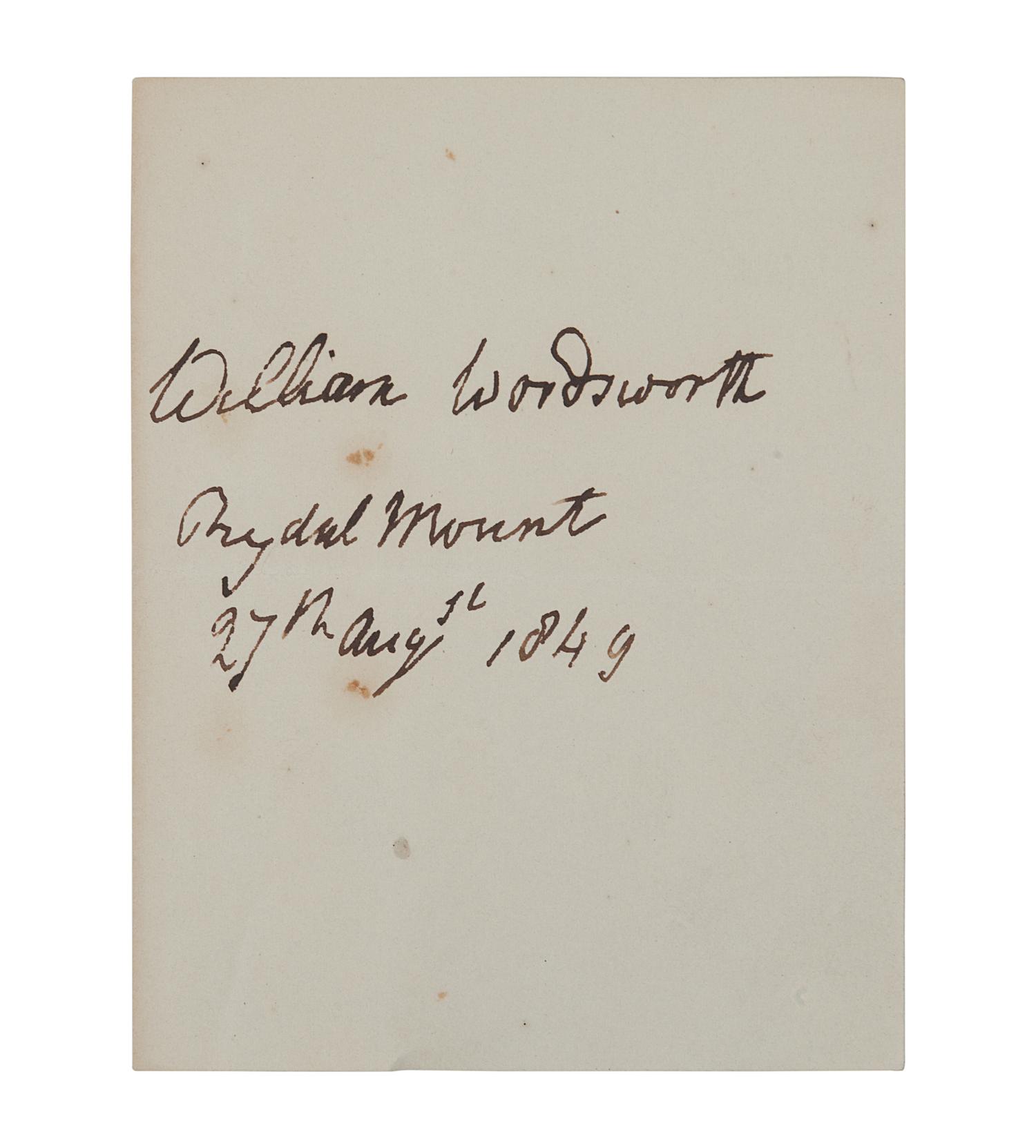WORDSWORTH, William (1770-1850). Yarrow Revisited and Other Poems . London: Printed for Longman, Rees, Orme, Brown, Green & Longman and Edward Moxon, 1835.