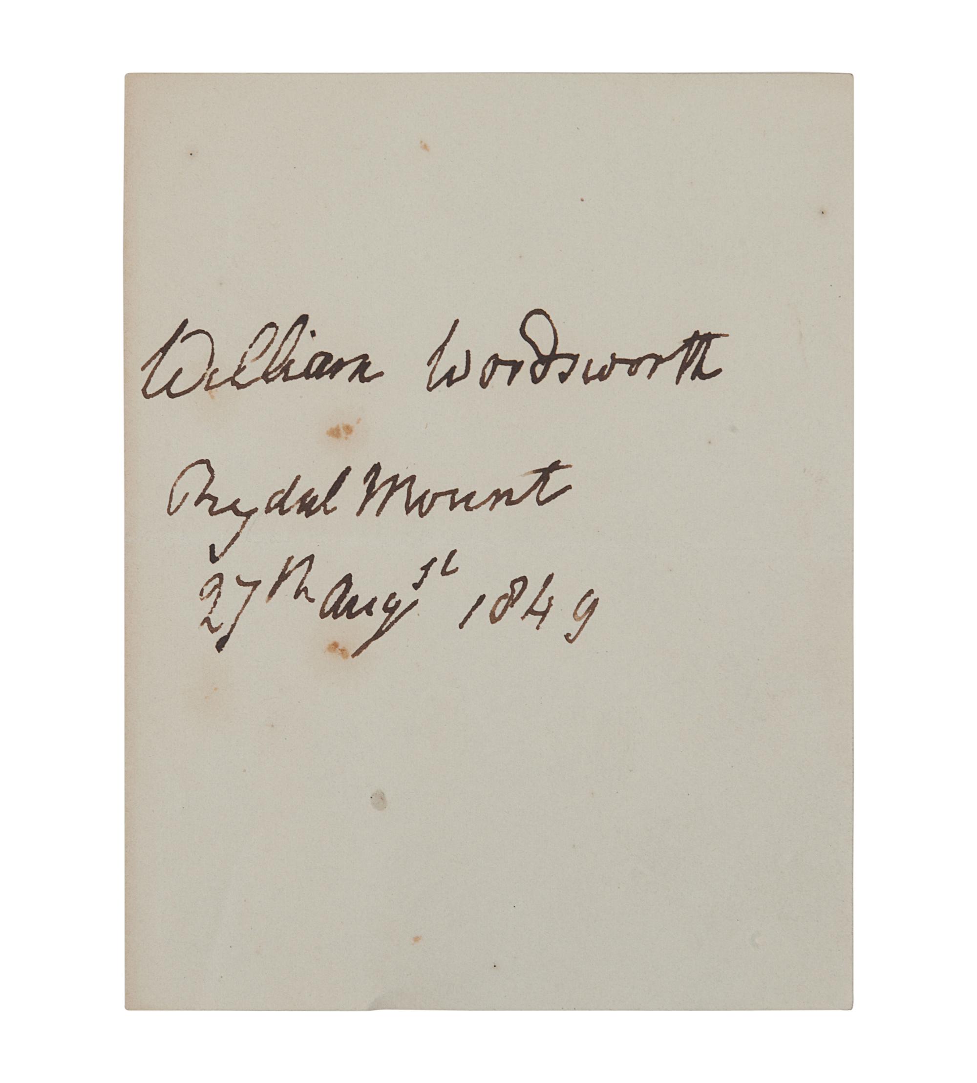 WORDSWORTH, William (1770-1850). Yarrow Revisited and Other Poems . London: Printed for Longman, Rees, Orme, Brown, Green & Longman and Edward Moxon, 1835.