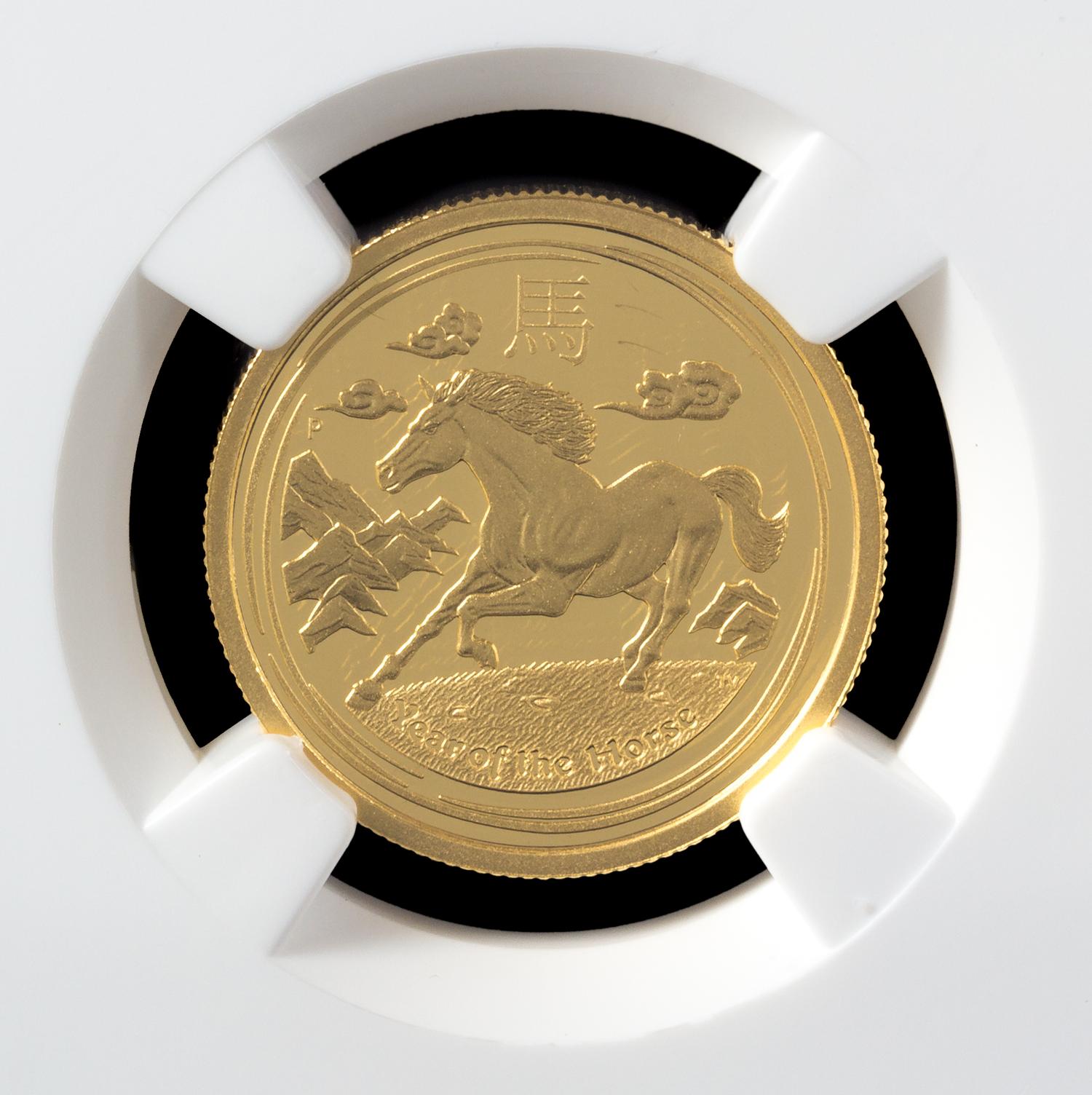 Two Australia 2014-P Year of The Horse First Strike Commemorative Gold Proofs