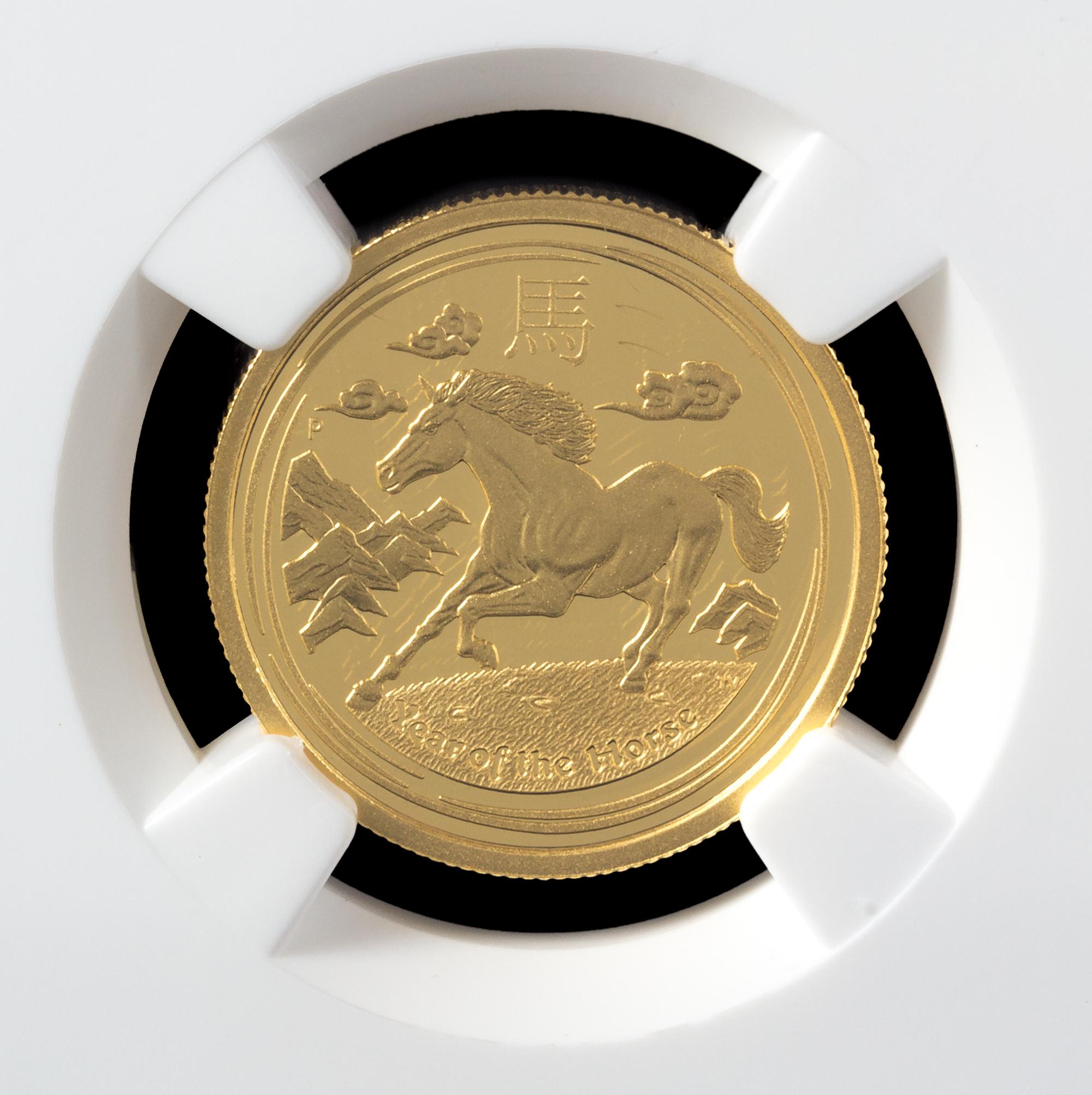 Two Australia 2014-P Year of The Horse First Strike Commemorative Gold Proofs