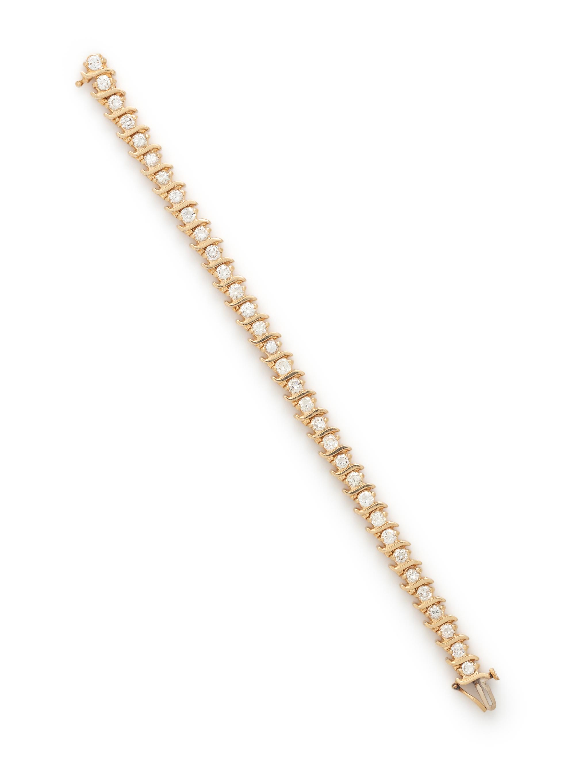 YELLOW GOLD AND DIAMOND BRACELET
