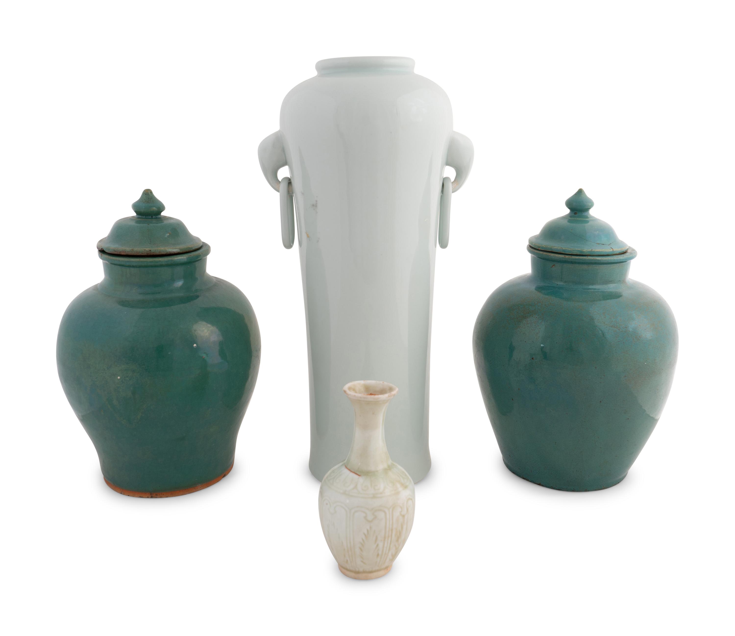 A Collection of Chinese Monochrome Glazed Vases — 19TH/20TH CENTURY