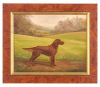 Stedfast, a Red Setter in a Landscape