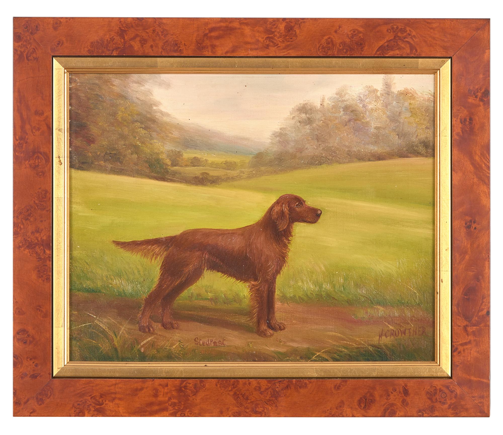 Stedfast, a Red Setter in a Landscape