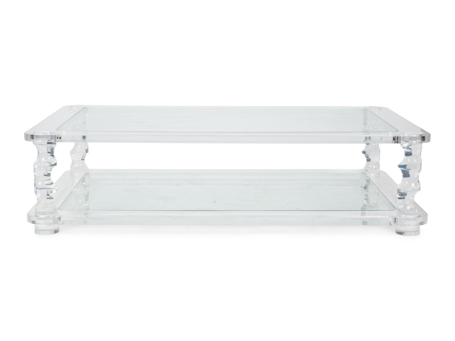 A Charles Hollis Jones Lucite Coffee Table — Mid-20th Century