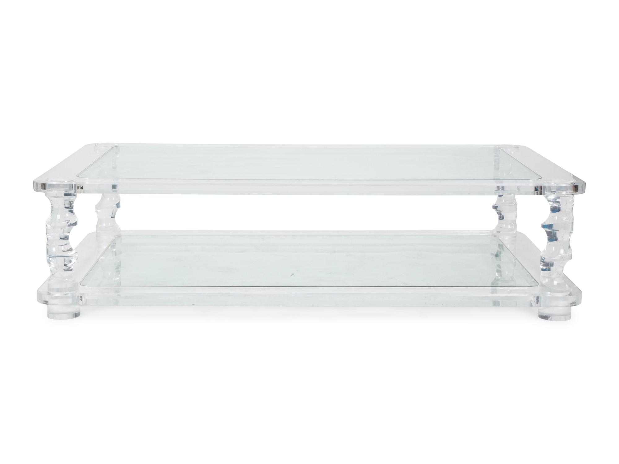 A Charles Hollis Jones Lucite Coffee Table — Mid-20th Century